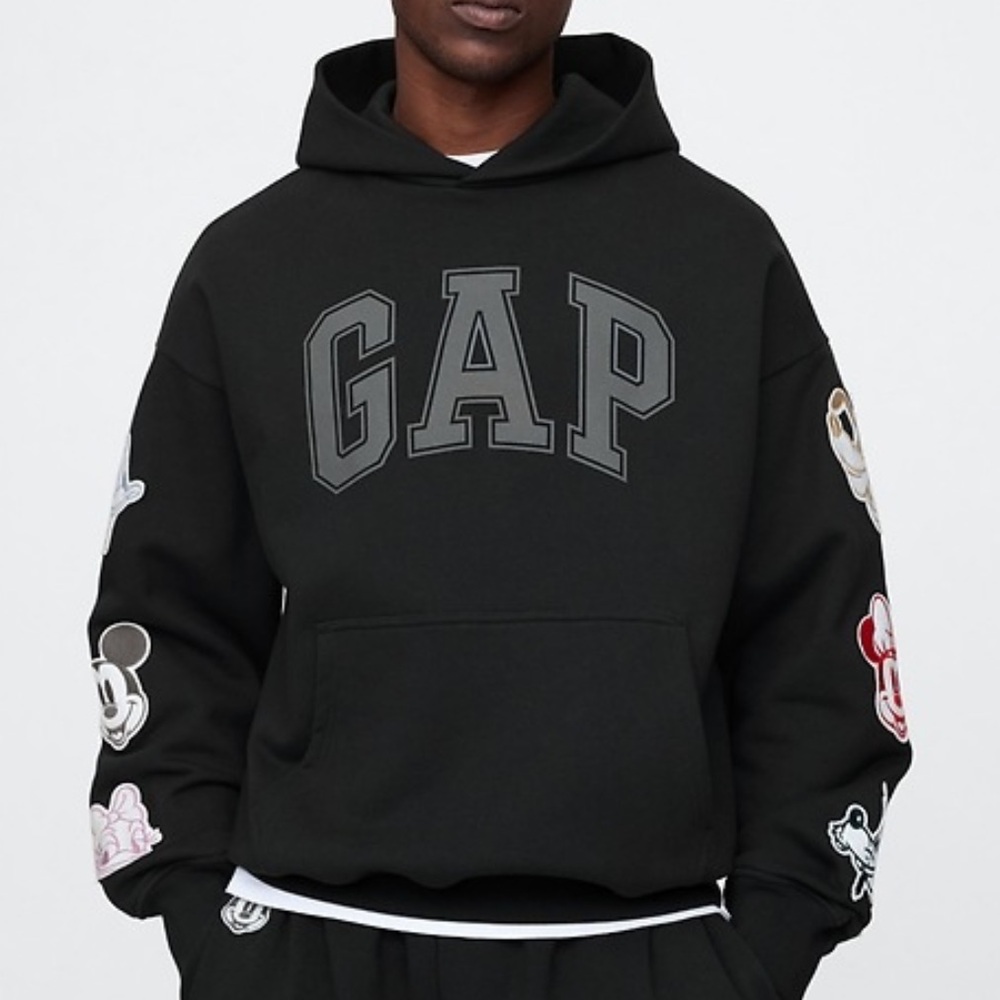 GAP x Disney Adult Oversized Patchwork Sweatshirt